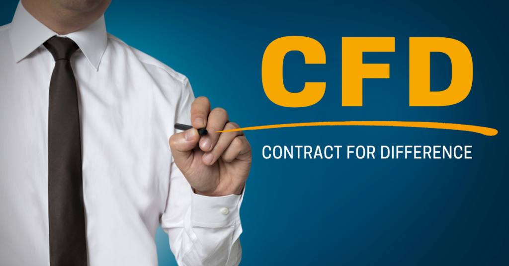 Mann in Hemd und Krawatte schreibt CFD – Contract for Difference, Symbolbild für CFD Handel für Einsteiger